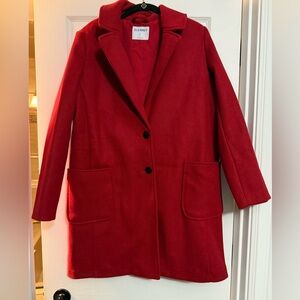 Old Navy Red Single-Breasted Pea Coat